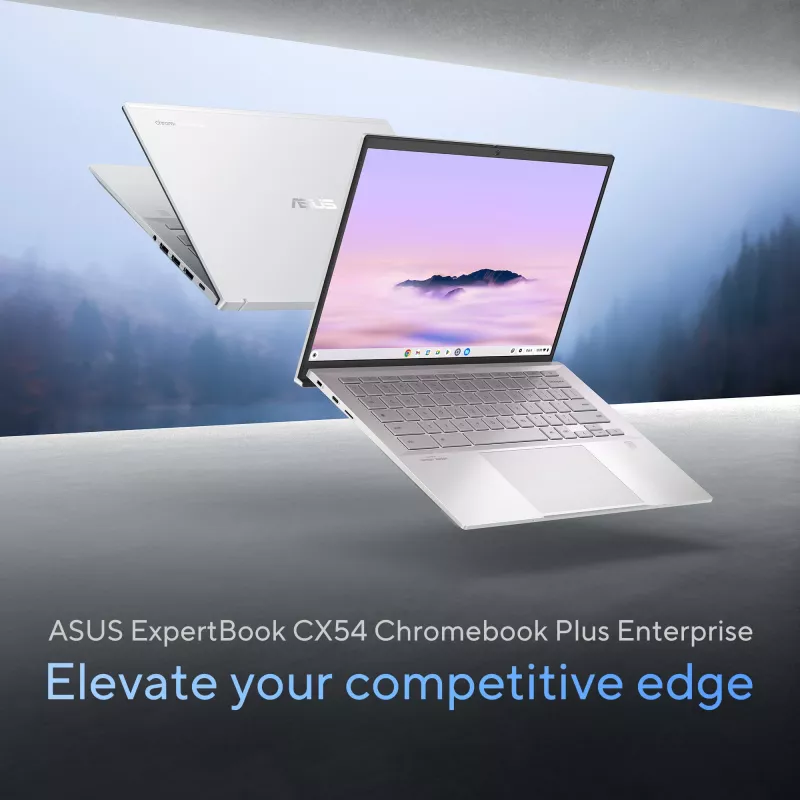 ASUS Chromebook Plus Enterprise CB54 CB5403CMA-QM0916 Intel Core Ultra 7 35,6 cm (14 inch) Pantalla táctil WQXGA 16 GB LPDDR5x-SDRAM 256 GB SSD Wi-Fi 6E (802.11ax) ChromeOS US International Plata