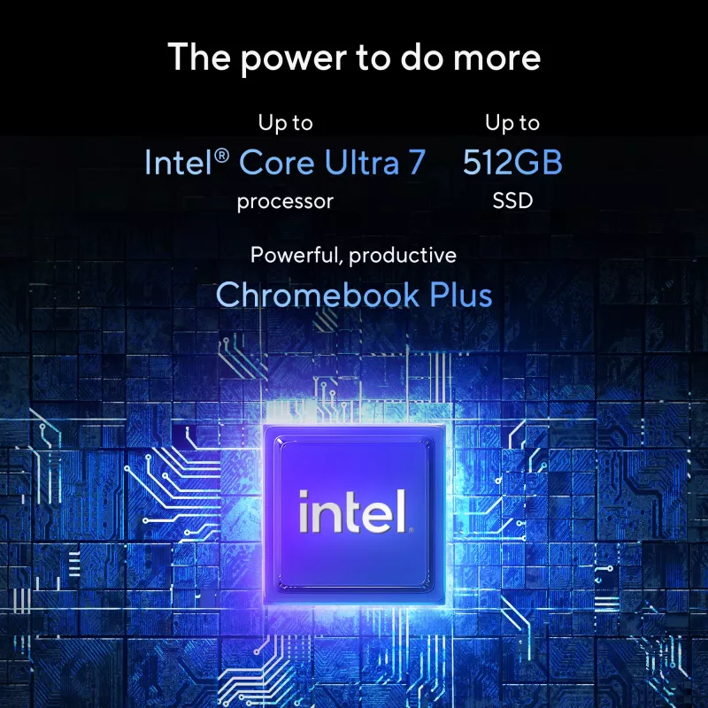 ASUS Chromebook Plus Enterprise CB54 CB5403CMA-QM0916 Intel Core Ultra 7 35,6 cm (14 inch) Pantalla táctil WQXGA 16 GB LPDDR5x-SDRAM 256 GB SSD Wi-Fi 6E (802.11ax) ChromeOS US International Plata