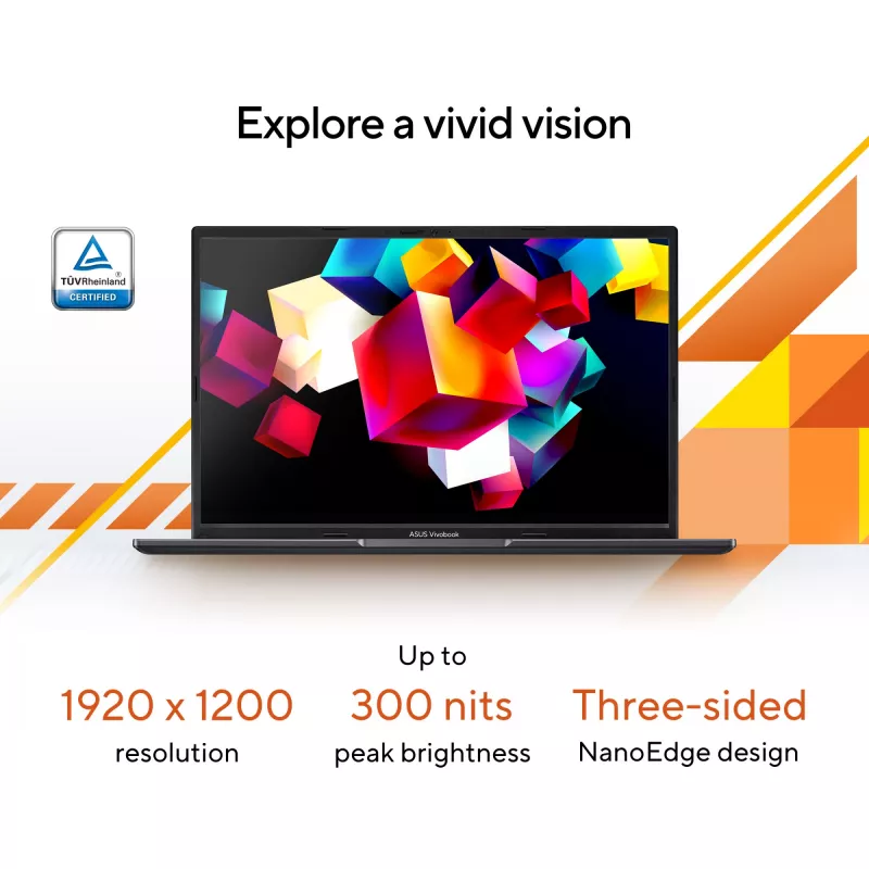 ASUS Vivobook 14 M1405NAQ-LY025W AMD Ryzen™ 7 170 Portátil 35,6 cm (14 inch) WUXGA 16 GB DDR5-SDRAM 512 GB SSD Wi-Fi 6 (802.11ax) Windows 11 Home Neerlandés Negro