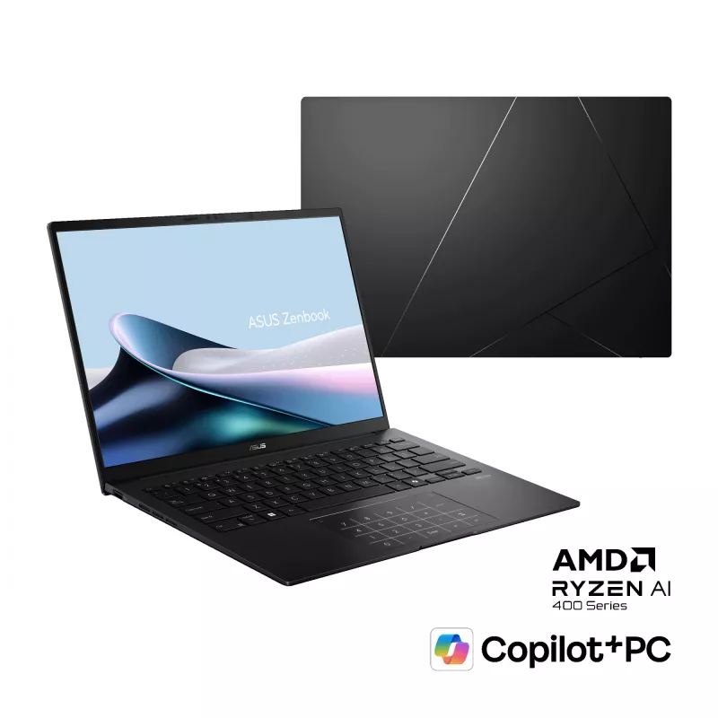 ASUS Zenbook 14 OLED UM3406GA-QD031W Copilot+ PC AMD Ryzen™ AI 7 445 Portátil 35,6 cm (14 inch) WUXGA 32 GB LPDDR5x-SDRAM 1 TB SSD Wi-Fi 6E (802.11ax) Windows 11 Home Neerlandés Negro