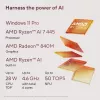 ASUS Zenbook 14 OLED UM3406GA-QD031W Copilot+ PC AMD Ryzen™ AI 7 445 Portátil 35,6 cm (14 inch) WUXGA 32 GB LPDDR5x-SDRAM 1 TB SSD Wi-Fi 6E (802.11ax) Windows 11 Home Neerlandés Negro