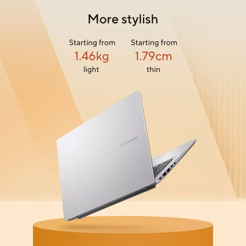 ASUS Vivobook 14 M1407GA-LY012W Copilot+ PC AMD Ryzen™ AI 7 445 Portátil 35,6 cm (14 inch) WUXGA 16 GB DDR5-SDRAM 512 GB SSD Wi-Fi 6 (802.11ax) Windows 11 Home Neerlandés Plata