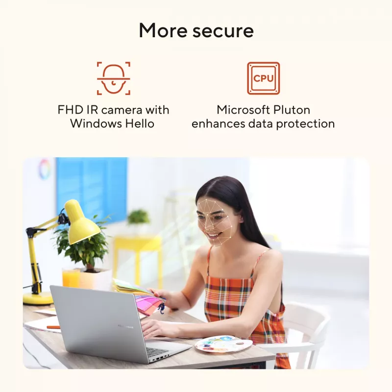 ASUS Vivobook 14 M1407GA-LY012W Copilot+ PC AMD Ryzen™ AI 7 445 Portátil 35,6 cm (14 inch) WUXGA 16 GB DDR5-SDRAM 512 GB SSD Wi-Fi 6 (802.11ax) Windows 11 Home Neerlandés Plata