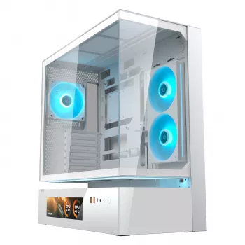 COUGAR CFV235 Vision Caja de PC semitorre – ARGB, LCD de 23,3 cm (9,16