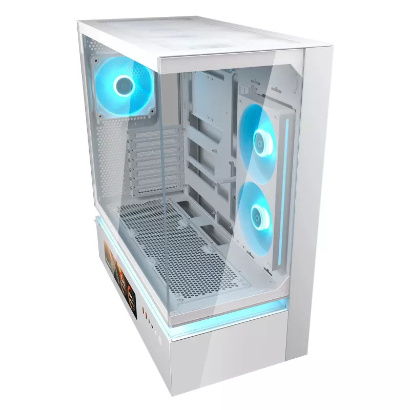 COUGAR CFV235 Vision Caja de PC semitorre – ARGB, LCD de 23,3 cm (9,16