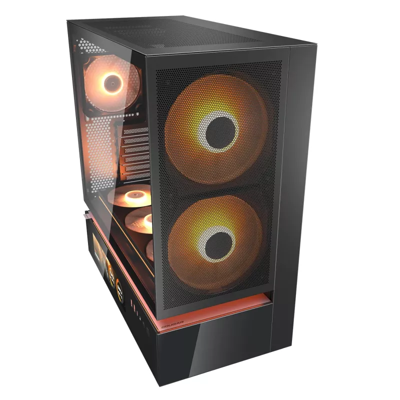 COUGAR Caja de PC semitorre CFV235 Vision — ARGB, LCD de 23,3 cm (9,16