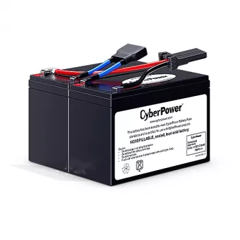 Pack de baterías para SAI de repuesto CYBERPOWER RBP0014 — Plomo-Ácido (VRLA) 24 V, 2 baterías, 4,09 kg, negro
