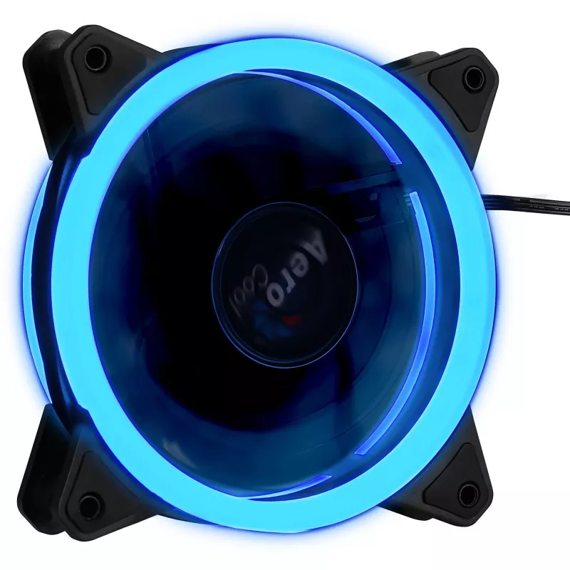 Ventilador para caja de ordenador Aerocool Rev RGB 12 cm Negro