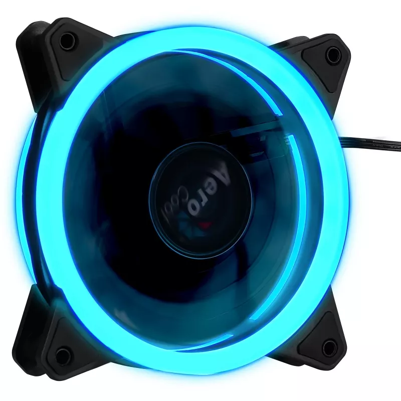 Ventilador para caja de ordenador Aerocool Rev RGB 12 cm Negro