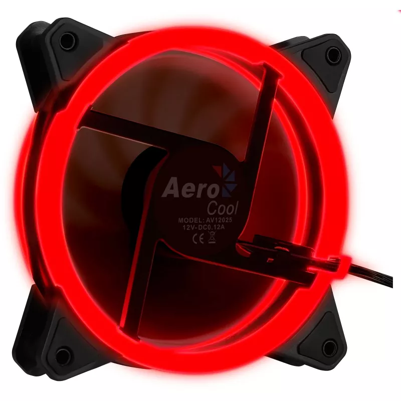 Ventilador para caja de ordenador Aerocool Rev RGB 12 cm Negro