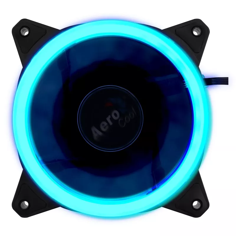Ventilador para caja de ordenador Aerocool Rev RGB 12 cm Negro