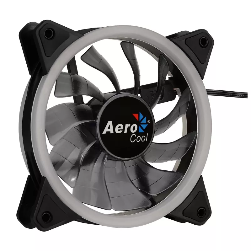 Ventilador para caja de ordenador Aerocool Rev RGB 12 cm Negro