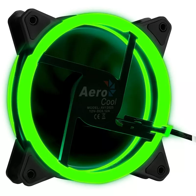 Ventilador para caja de ordenador Aerocool Rev RGB 12 cm Negro