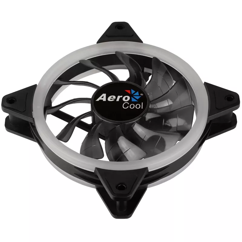 Ventilador para caja de ordenador Aerocool Rev RGB 12 cm Negro