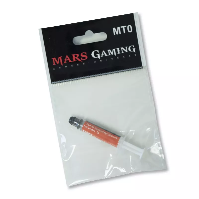 Pasta térmica para PC Mars Gaming MT0 1g 6W Temperatura 30-280º Máxima seguridad