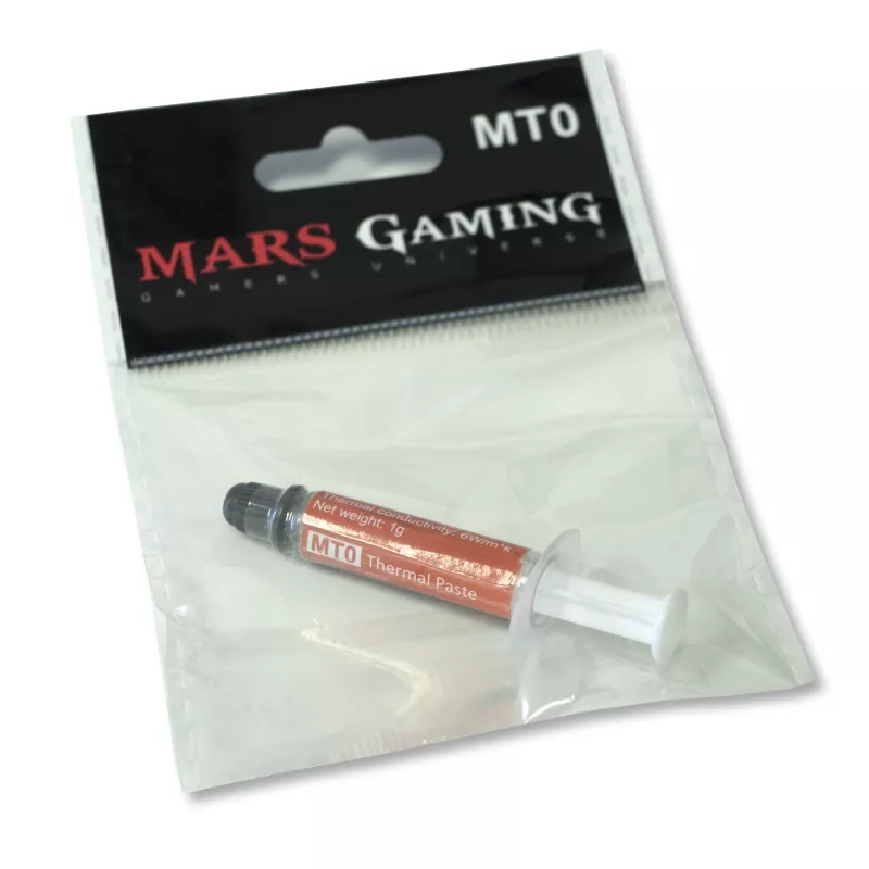 Pasta térmica para PC Mars Gaming MT0 1g 6W Temperatura 30-280º Máxima seguridad