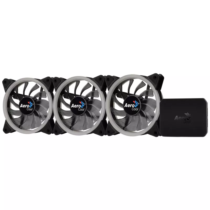 Ventilador para caja Aerocool Rev RGB Pro 12 cm Negro