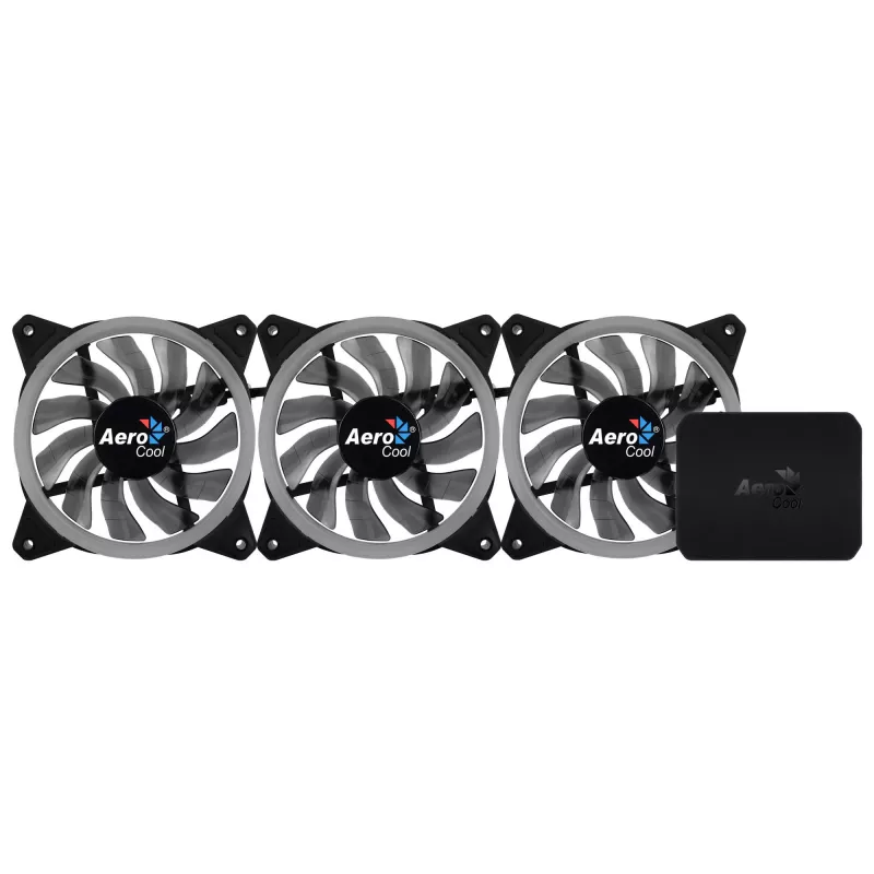 Ventilador para caja Aerocool Rev RGB Pro 12 cm Negro