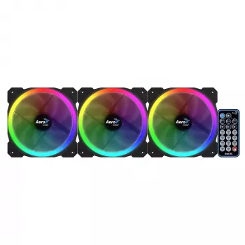 Ventilador para caja de ordenador Aerocool Orbit RC 12 cm Negro