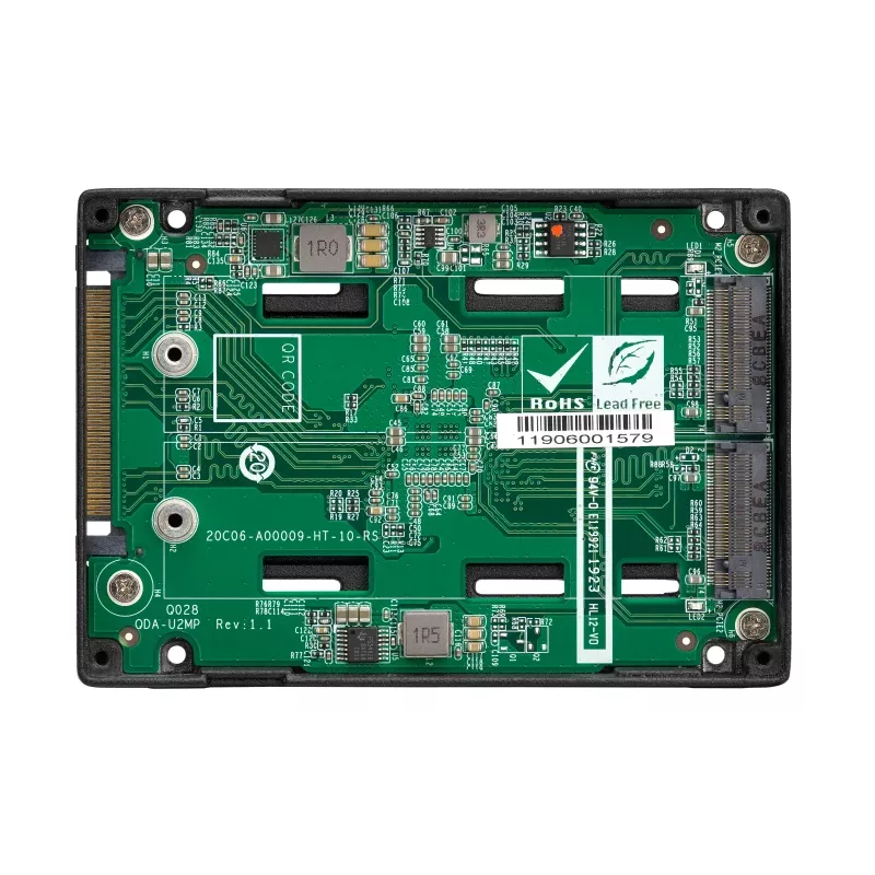 Caja de almacenamiento QNAP QDA-U2MP Caja para SSD Negra M.2