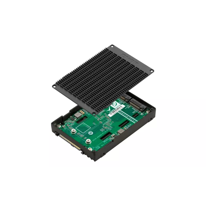 Caja de almacenamiento QNAP QDA-U2MP Caja para SSD Negra M.2