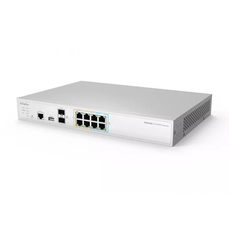 EnGenius pasarela de seguridad gestionada en nube 2 x 2,5 GbE LAN y 6 x 2,5 GbE WAN y 2 puertos SFP+