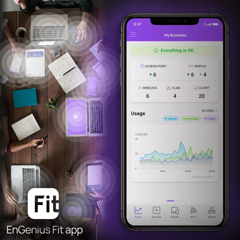 Switch gestionado EnGenius FitSwitch 8 PoE 8 puertos Gigabit Ethernet