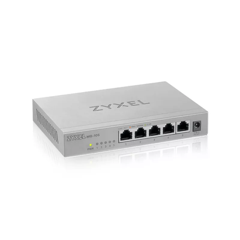 Zyxel MG-105 no gestionado 2.5G Ethernet (100/1000/2500) Steel