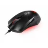 Ratón gaming óptico MSI CLUTCH GM08 'sensor óptico de 4200 DPI, 6 botones programables, diseño simétrico, interruptor duradero con más de 10 millones de clics, ajuste de peso, LED rojo'