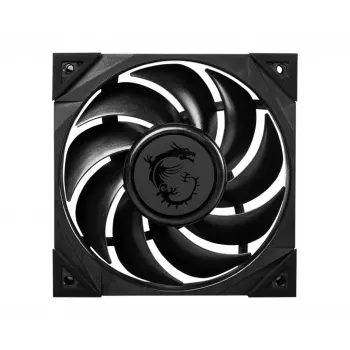 Ventilador premium silencioso MSI MEG SILENT GALE P12 '120mm, PWM, Balanced Static Pressure Airflow, pala de ventilador LCP, rodamiento HDB, almohadillas antivibración, cable de 300mm'