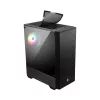 Caja para PC gaming MSI MAG FORGE 111R Mid Tower 'negra, 1 ventilador ARGB PWM de 120mm, hub ARGB 1-6, Mystic Light Sync, panel de cristal templado, ATX, mATX, mini-ITX'