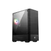 Caja para PC gaming MSI MAG FORGE 111R Mid Tower 'negra, 1 ventilador ARGB PWM de 120mm, hub ARGB 1-6, Mystic Light Sync, panel de cristal templado, ATX, mATX, mini-ITX'