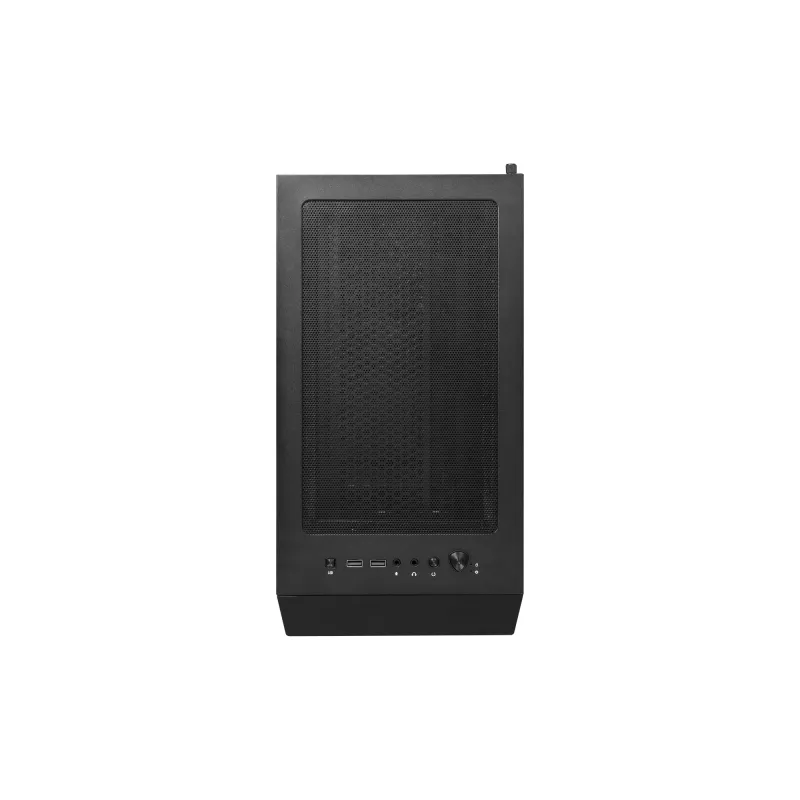 Caja para PC gaming MSI MAG FORGE 111R Mid Tower 'negra, 1 ventilador ARGB PWM de 120mm, hub ARGB 1-6, Mystic Light Sync, panel de cristal templado, ATX, mATX, mini-ITX'