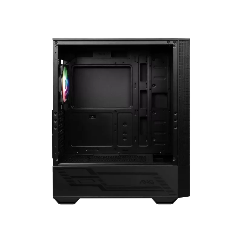 Caja para PC gaming MSI MAG FORGE 111R Mid Tower 'negra, 1 ventilador ARGB PWM de 120mm, hub ARGB 1-6, Mystic Light Sync, panel de cristal templado, ATX, mATX, mini-ITX'