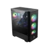 Caja para PC gaming MSI MAG FORGE 111R Mid Tower 'negra, 1 ventilador ARGB PWM de 120mm, hub ARGB 1-6, Mystic Light Sync, panel de cristal templado, ATX, mATX, mini-ITX'