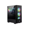 Caja para PC gaming MSI MAG FORGE 111R Mid Tower 'negra, 1 ventilador ARGB PWM de 120mm, hub ARGB 1-6, Mystic Light Sync, panel de cristal templado, ATX, mATX, mini-ITX'