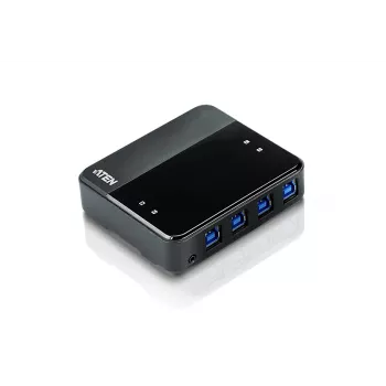 Dispositivo de uso compartido de periféricos USB 3.0 ATEN de 4 puertos, 5 Gbit/s, Micro-USB Type-B, negro, plástico, 0 - 40 °C, -20 - 60 °C