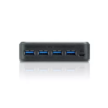 Dispositivo de uso compartido de periféricos USB 3.0 ATEN de 4 puertos, 5 Gbit/s, Micro-USB Type-B, negro, plástico, 0 - 40 °C, -20 - 60 °C