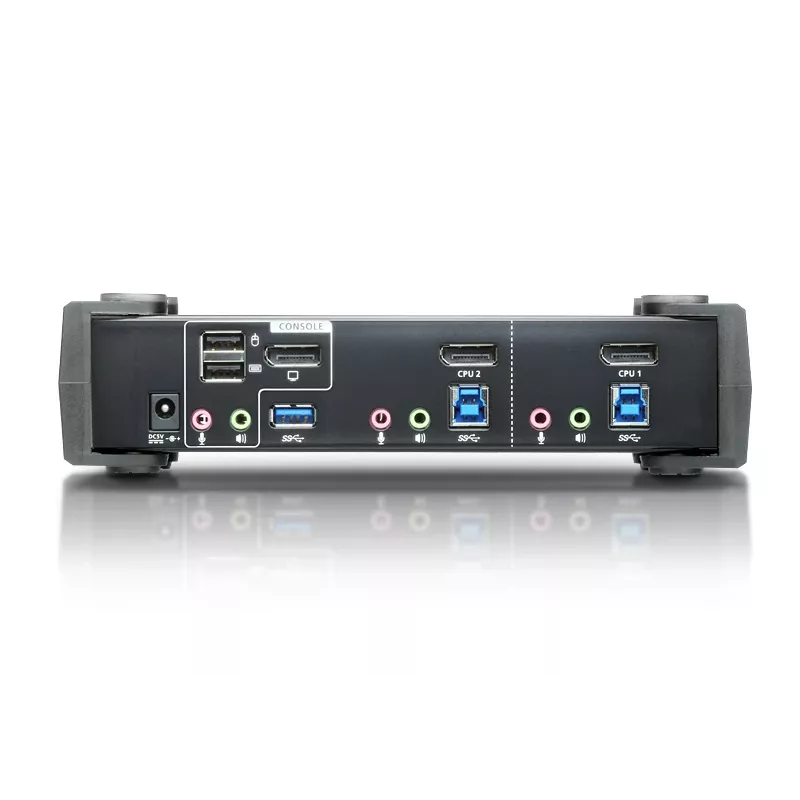 Switch KVMP™ ATEN de 2 puertos USB 3.1 Gen 1 4K DisplayPort 1.2 con audio (cable KVM incluido)