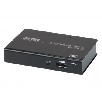 Splitter ATEN de 2 puertos 4K DisplayPort 1.2a, DisplayPort, 2x DisplayPort, 4096 x 2160 píxeles, negro, metal, 4K Ultra HD