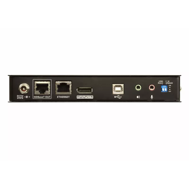 Extensor KVM ATEN USB DisplayPort HDBaseT2.0, transmisor y receptor, con cable, 150 m, Cat5e, Cat6, Cat6a, 4096 x 2160 píxeles, negro
