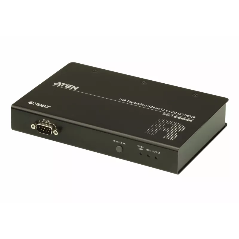 Extensor KVM ATEN USB DisplayPort HDBaseT2.0, transmisor y receptor, con cable, 150 m, Cat5e, Cat6, Cat6a, 4096 x 2160 píxeles, negro