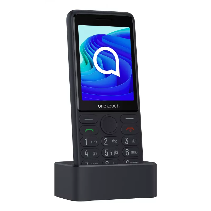 TCL OneTouch 4042S teléfono básico Dual SIM con base de carga, gris