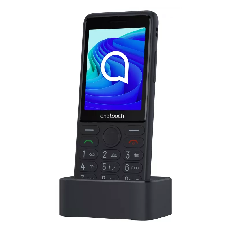 TCL OneTouch 4042S teléfono básico Dual SIM con base de carga, gris