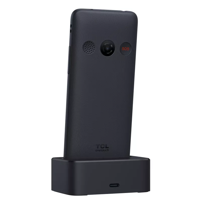 TCL OneTouch 4042S teléfono básico Dual SIM con base de carga, gris