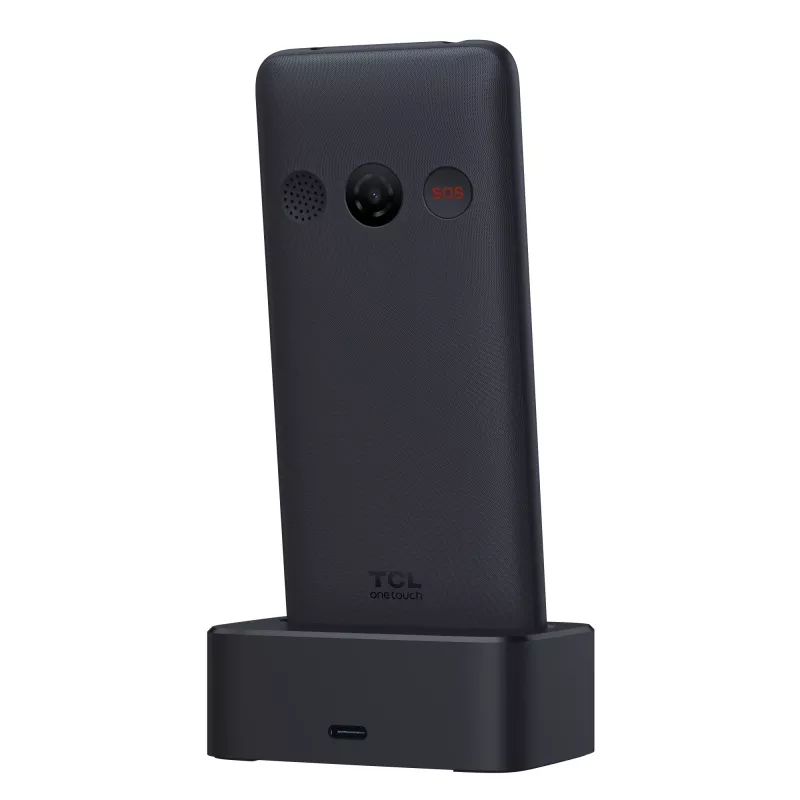 TCL OneTouch 4042S teléfono básico Dual SIM con base de carga, gris