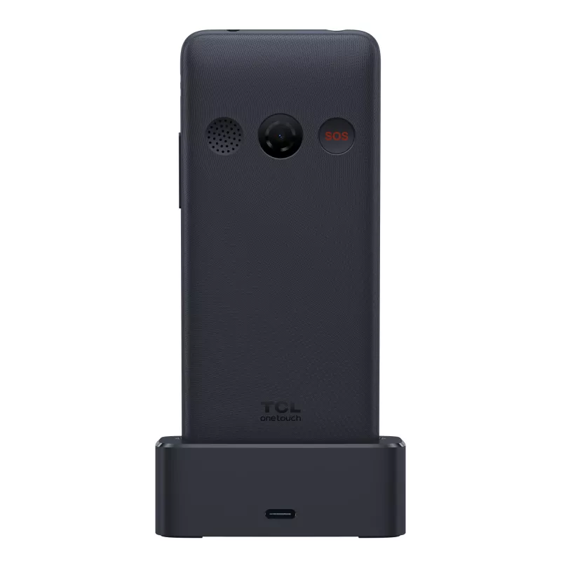 TCL OneTouch 4042S teléfono básico Dual SIM con base de carga, gris