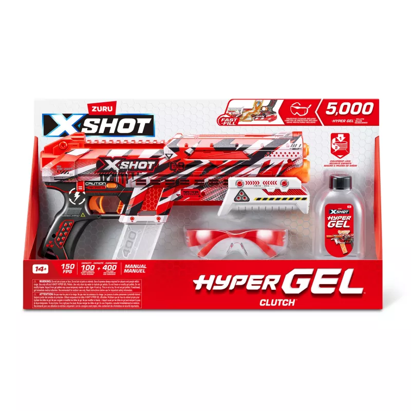 XSHOT Hyper Gel Clutch bláster (5.000 bolas Hyper Gel) ZURU