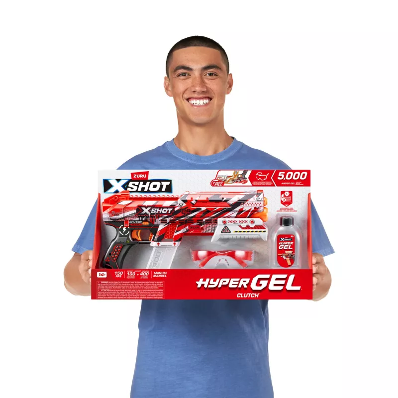 XSHOT Hyper Gel Clutch bláster (5.000 bolas Hyper Gel) ZURU