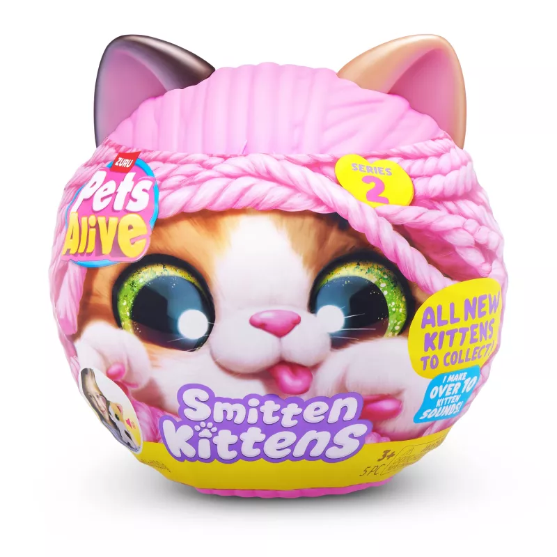 Gato de juguete Zuru Pets Alive Smitten Kittens Series 2 — juguete interactivo con sonido, a partir de 3 años, pilas AAA